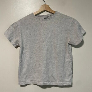 Zara Kids Light Grey Heathered  Cotton T-Shirt - 11/12
